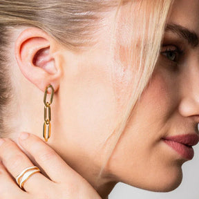 Elo Pendant Earrings - Gold
