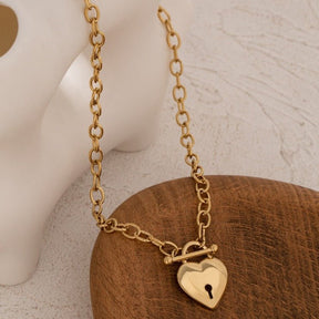 Eternal Love Heart Necklace - Gold