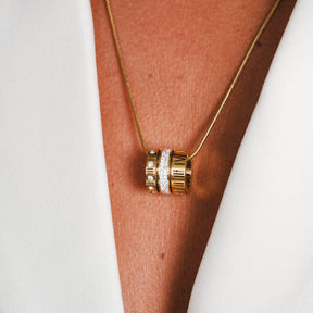 Triple Circle Roman Numeral Necklace