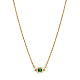 Emerald Aura Necklace - Gold