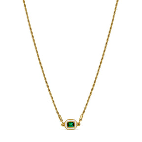 Emerald Aura Necklace - Gold