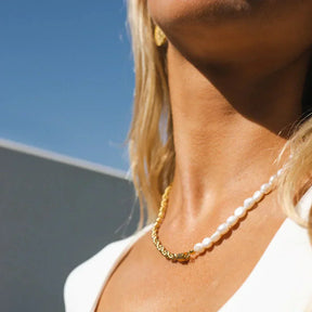 Bahian Pearl Necklace - Gold