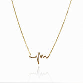 Life Heartbeat Necklace - Gold