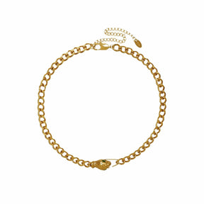 Snake Choker Necklace - Gold