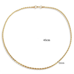 Fine 2mm Bahian Cord Necklace - Gold