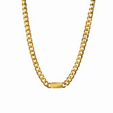 Minimalist Rectangular Pendant Necklace - Gold