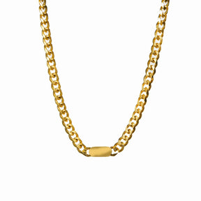 Minimalist Rectangular Pendant Necklace - Gold