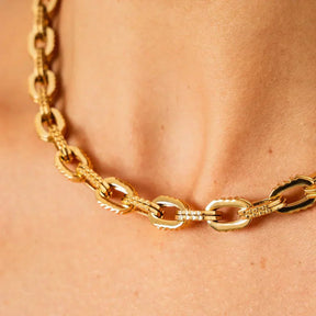 Chunky Link Necklace - Gold