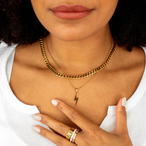 Electric Energy Pendant Necklace - Gold