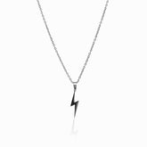 Electric Energy Pendant Necklace - Silver