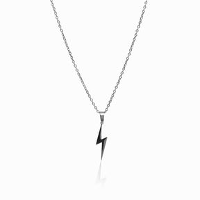 Electric Energy Pendant Necklace - Silver