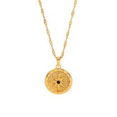 Pink Star Arrow of the Winds Necklace - Gold
