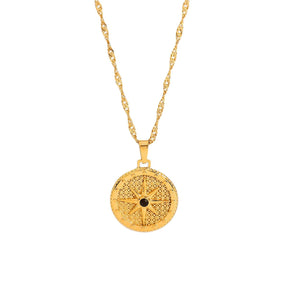 Pink Star Arrow of the Winds Necklace - Gold