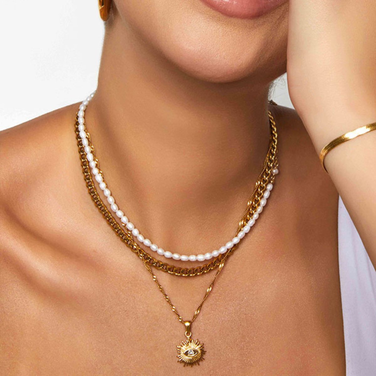 Eye Necklace - Gold