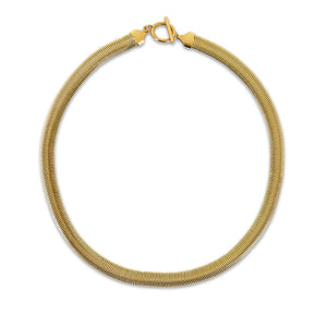 Gaia Mesh Choker Necklace - Gold