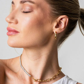Riviera Baguette Choker Necklace - Gold