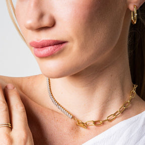 Riviera Baguette Choker Necklace - Gold