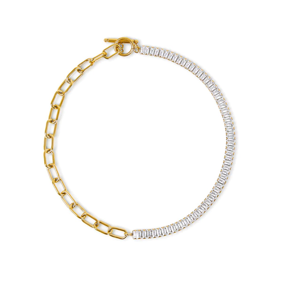 Riviera Baguette Choker Necklace - Gold
