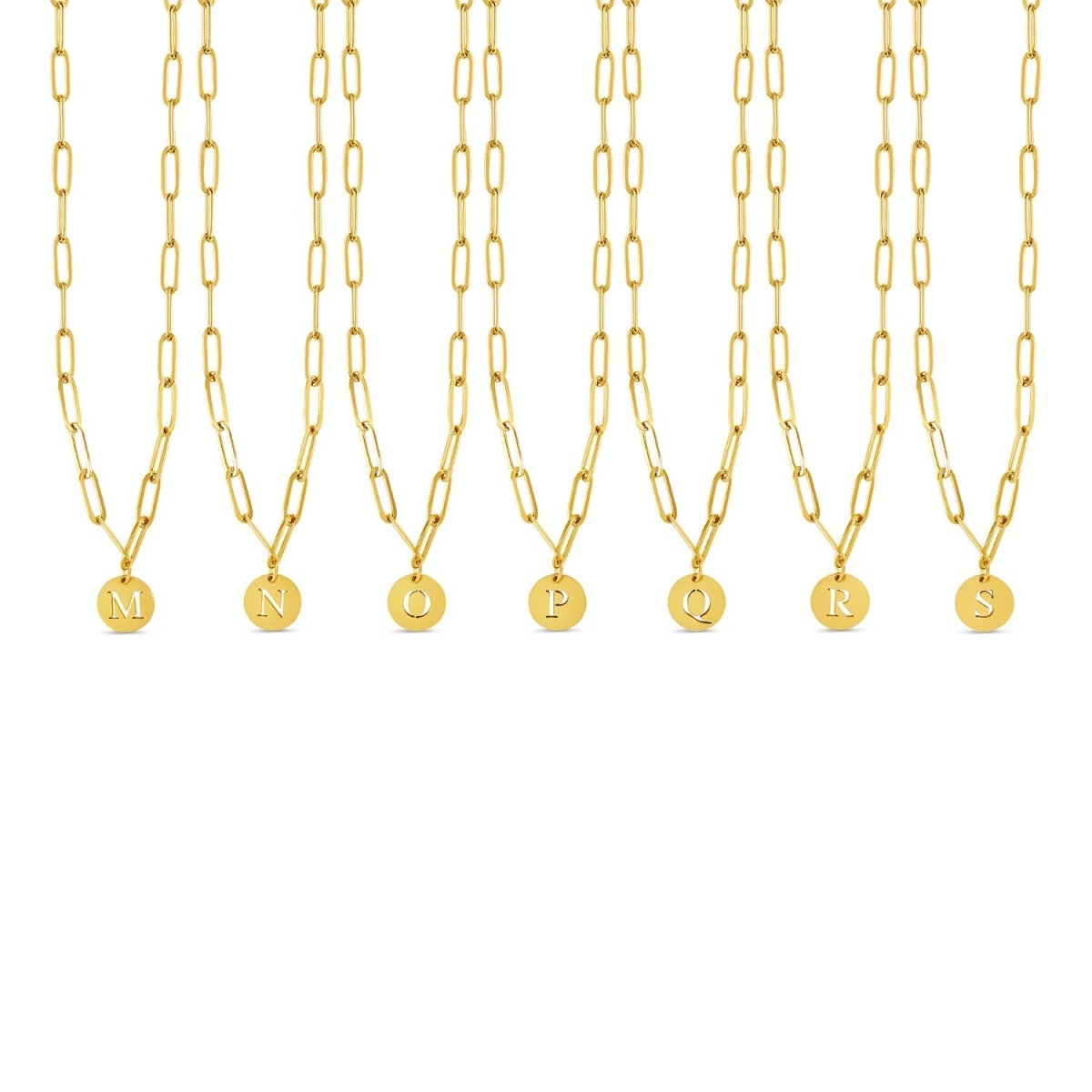 Clip Chain Initial Necklace - Gold