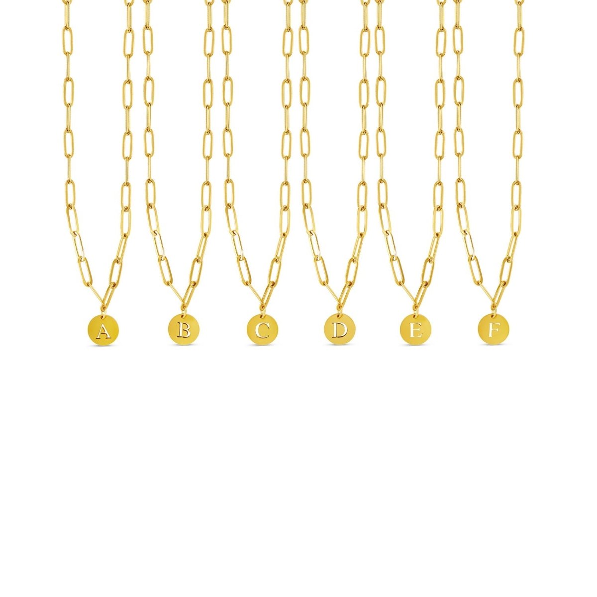 Clip Chain Initial Necklace - Gold