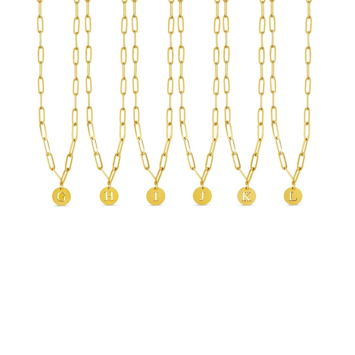 Clip Chain Initial Necklace - Gold