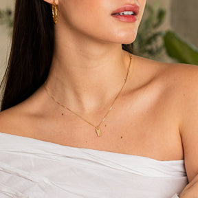 Minimalist Initial Necklace - Gold