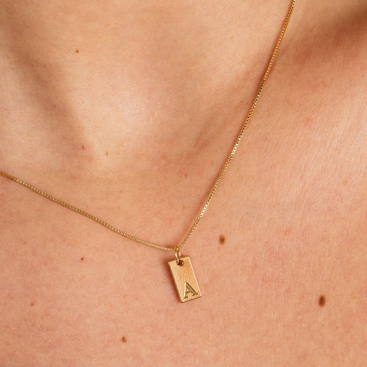 Minimalist Initial Necklace - Gold
