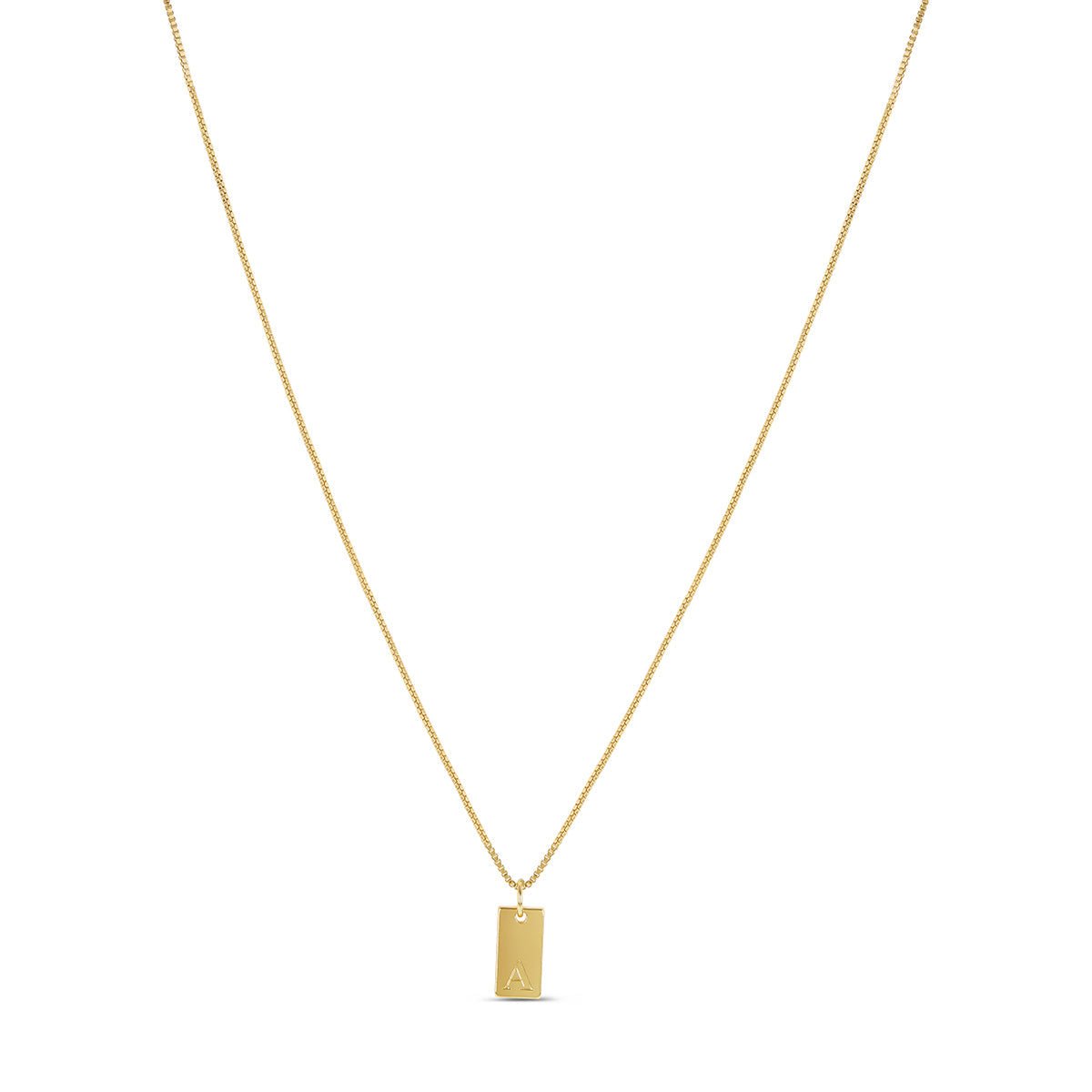 Minimalist Initial Necklace - Gold
