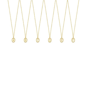 Prism Pendant Initial Necklace - Gold