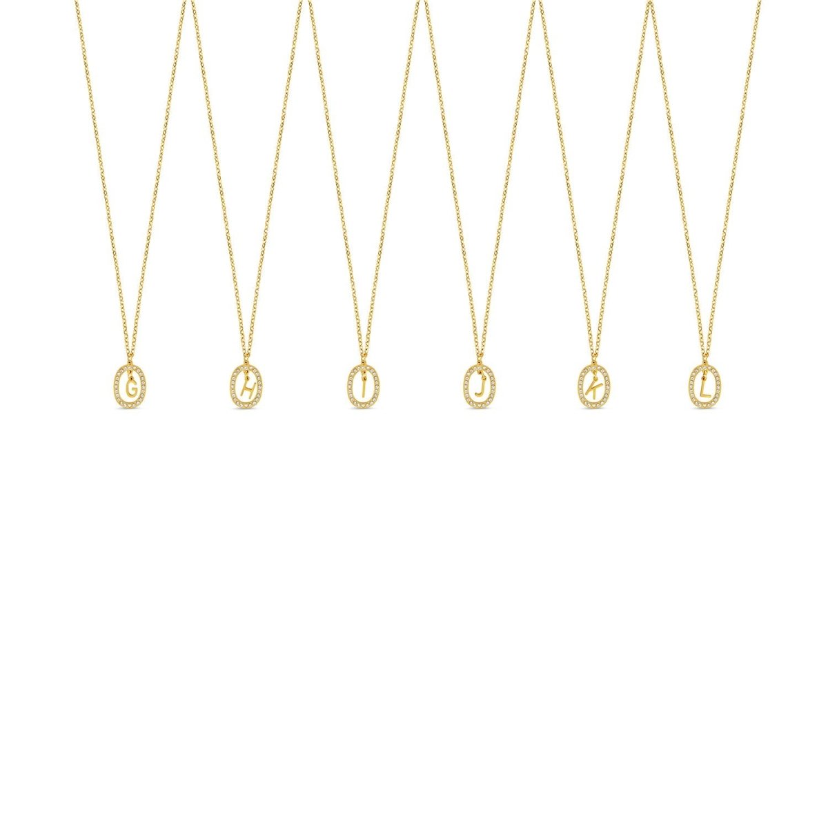 Prism Pendant Initial Necklace - Gold