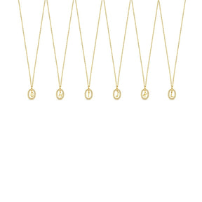 Prism Pendant Initial Necklace - Gold
