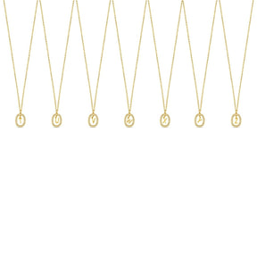 Prism Pendant Initial Necklace - Gold