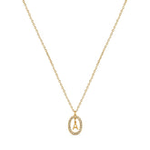 Prism Pendant Initial Necklace - Gold