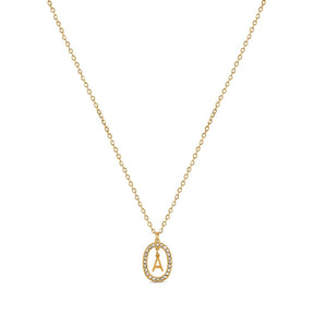 Prism Pendant Initial Necklace - Gold