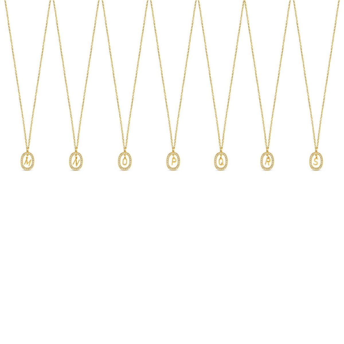 Prism Pendant Initial Necklace - Gold