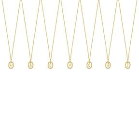 Prism Pendant Initial Necklace - Gold