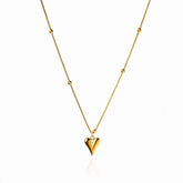 Life Love Heart Necklace - Gold