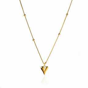 Life Love Heart Necklace - Gold