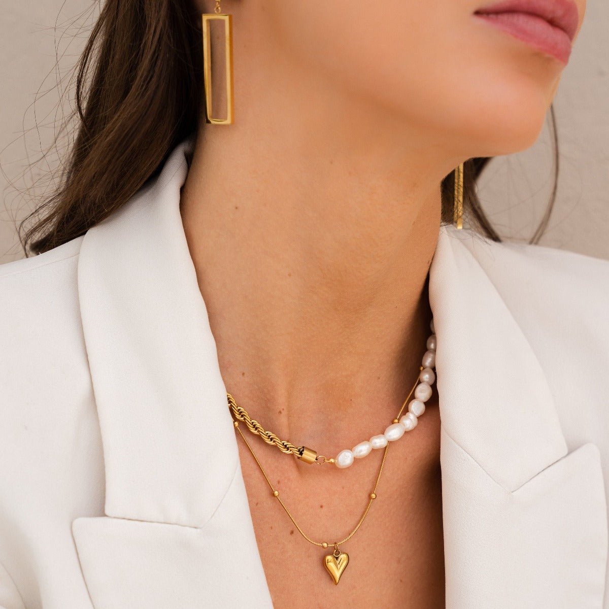 Life Love Heart Necklace - Gold
