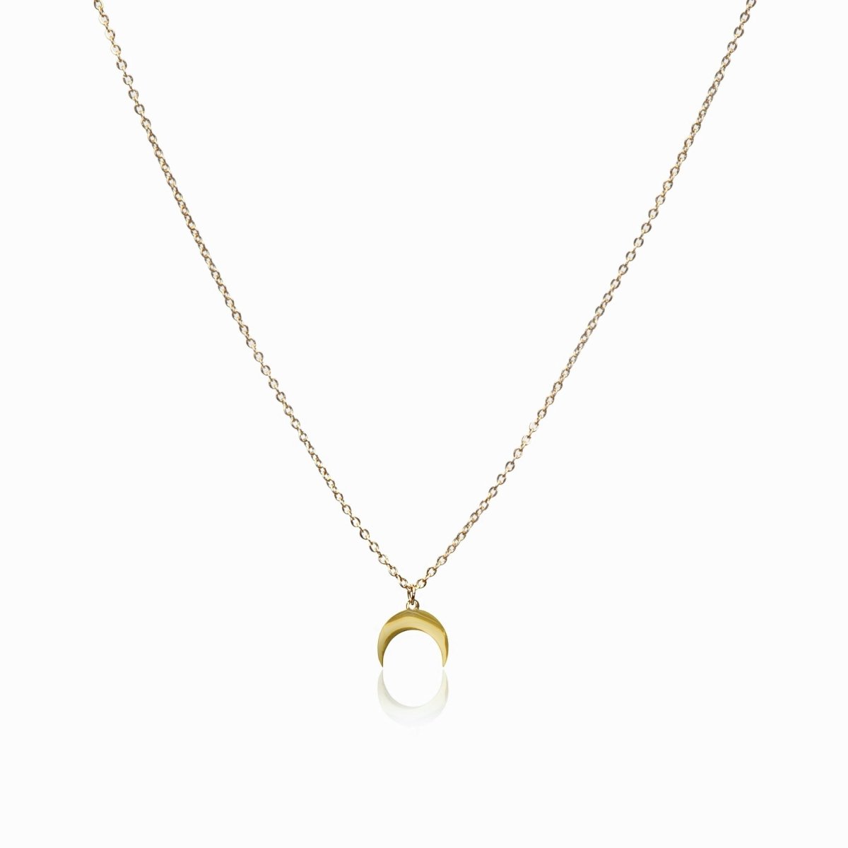 Moon Pendant Necklace - Gold