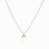 Moon Pendant Necklace - Gold