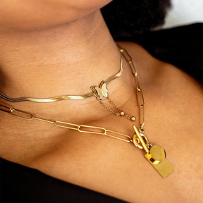 Butterfly Mesh Necklace - Gold