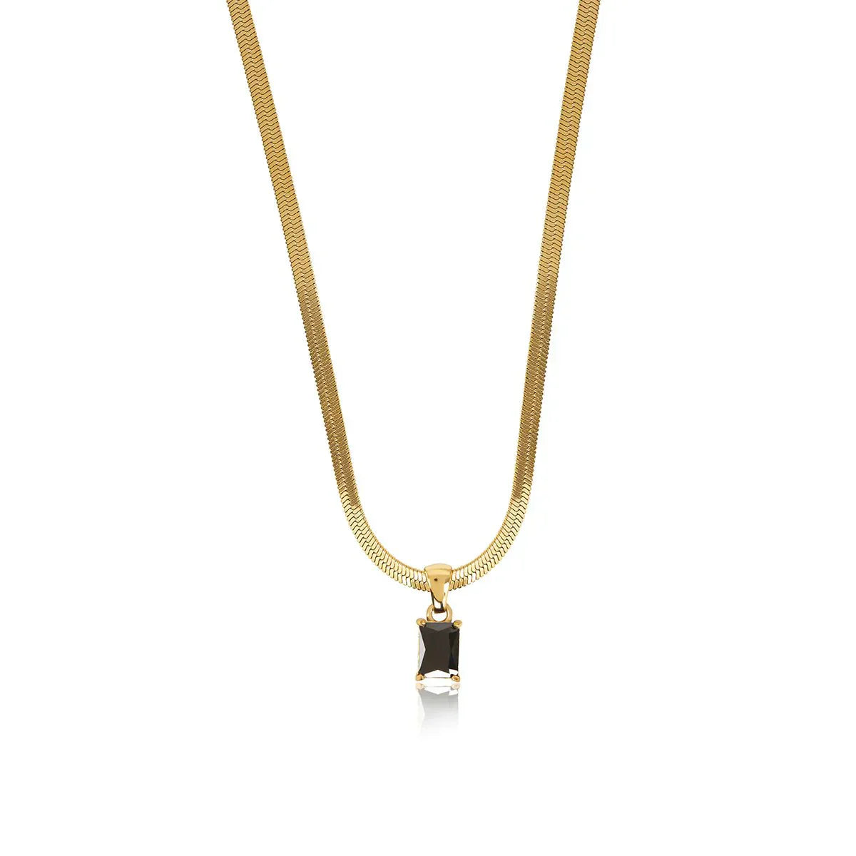 Riviera Pendant Mesh Necklace - Gold