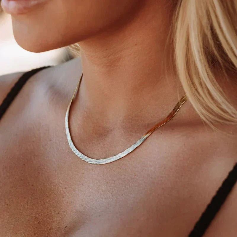 Snake Mesh Necklace - Gold