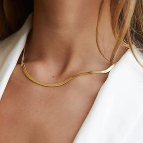 Snake Mesh Necklace - Gold