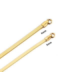 Snake Mesh Necklace - Gold