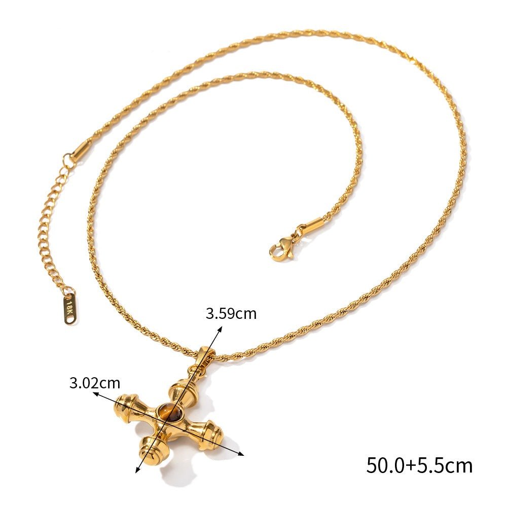 Tiger's Eye Necklace - Gold
