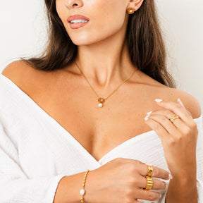 Sicilian Pearl Necklace - Gold