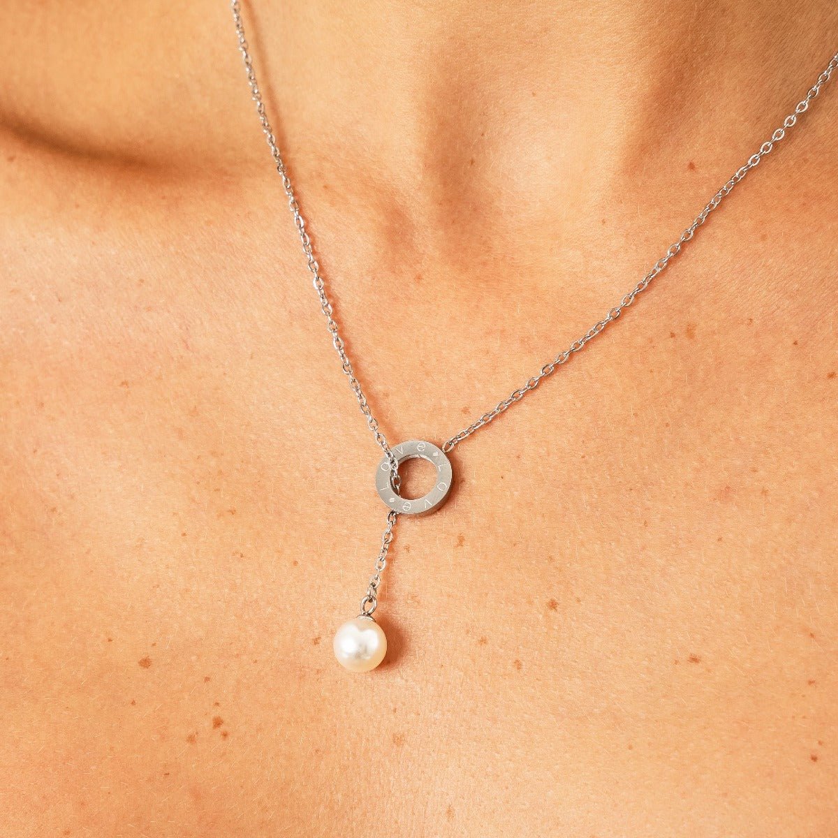 Sicilian Pearl Necklace - Silver