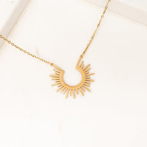 Spike Pendant Necklace - Gold